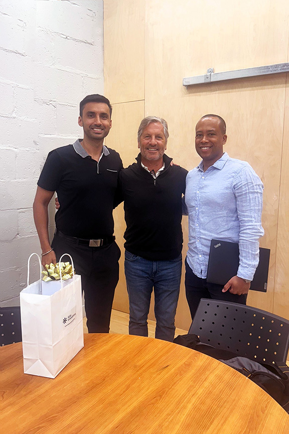 CEO, Jayiesh Singh (left), Jim Layer (middle) and CTO, Philip Chang (right) 
